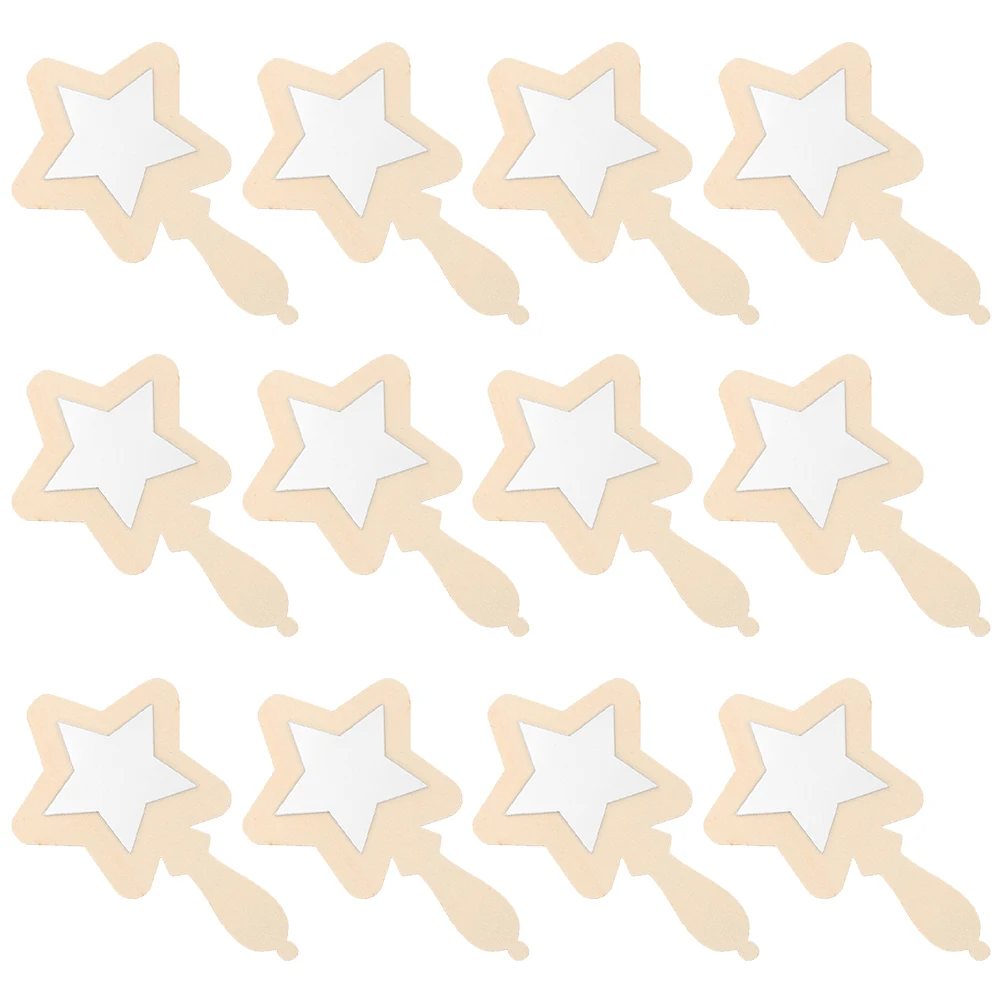 20 قطعة من مرآة خشبية غير مكتملة للأطفال، مرايا رسم محمولة باليد، آمنة وخفيفة الوزن ومحمولة للتعبير الفني #4