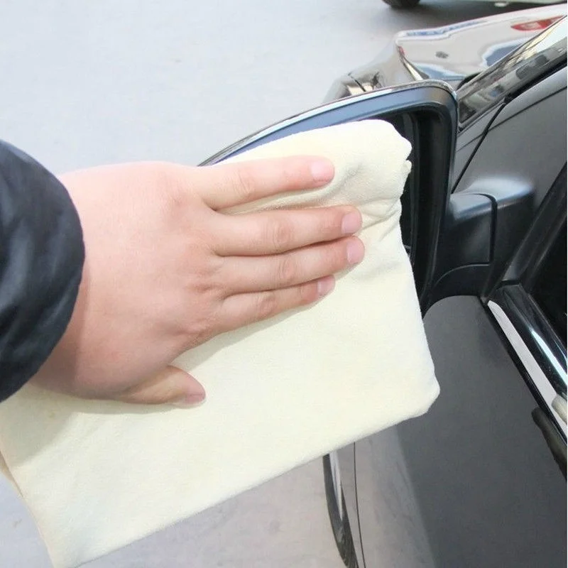 25X40CM Suede Cloth Car Washing Towels Absorbent Auto Home Window Glass Quick Drying Cleaning Cloth Natural Chamois Leather