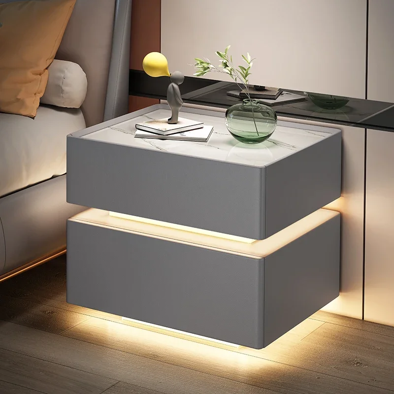 

Storage Comfortable Bedside Tables Multifunctional Smart Luxury Bedroom Bedside Table Auxiliary Created Comodino Home Furnitures