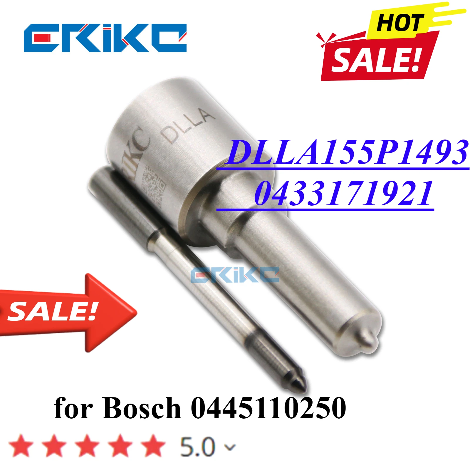 New DLLA155P1493 Fuel Injector Nozzle 0433171921 dlla155p1493 for Bosch VOLVO 0445110250 High Quality