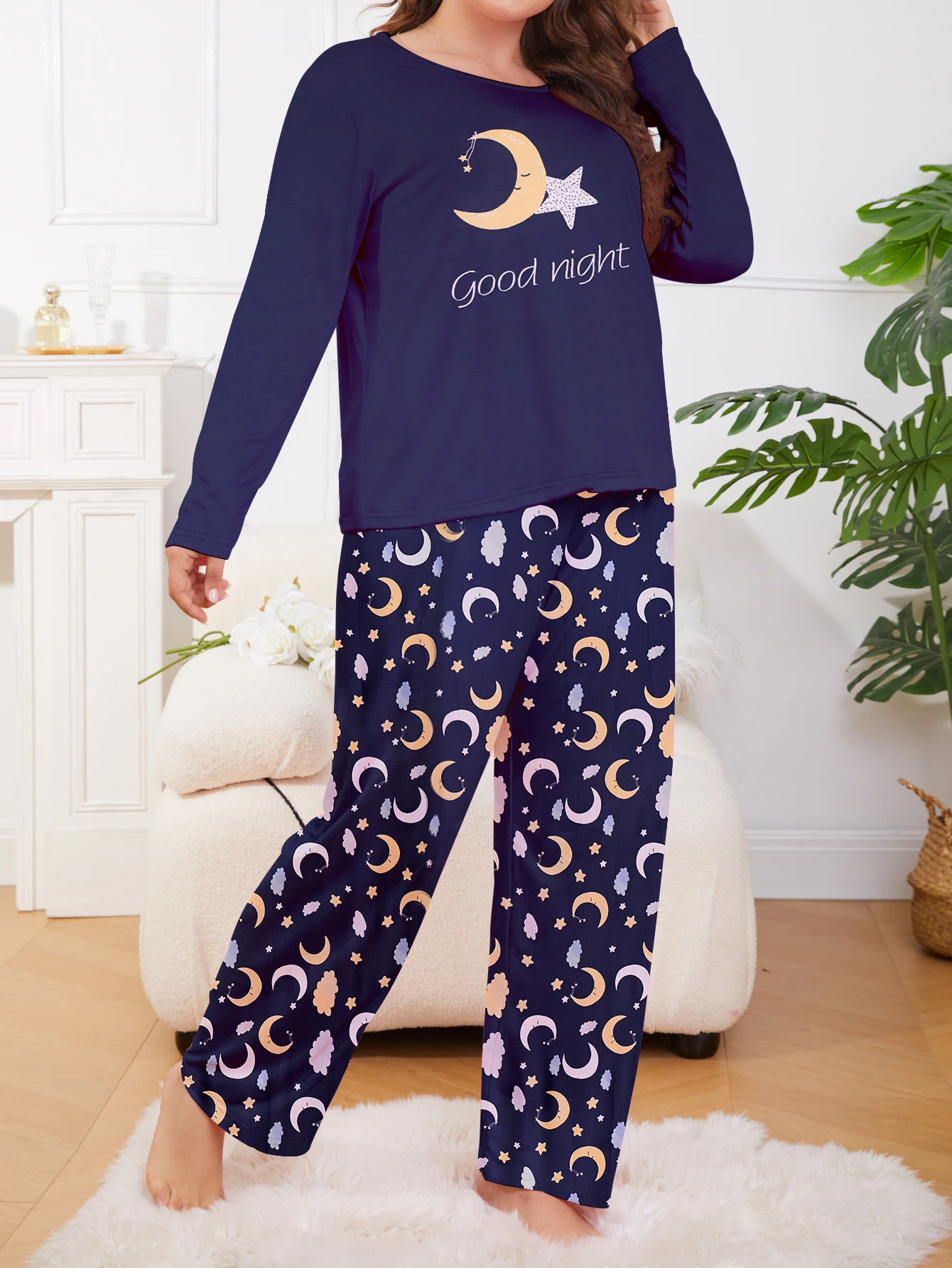 Milk silk material pajamas, home clothes, plus size short sleeved pants set, can be worn externally in sizes 1XL-5XL