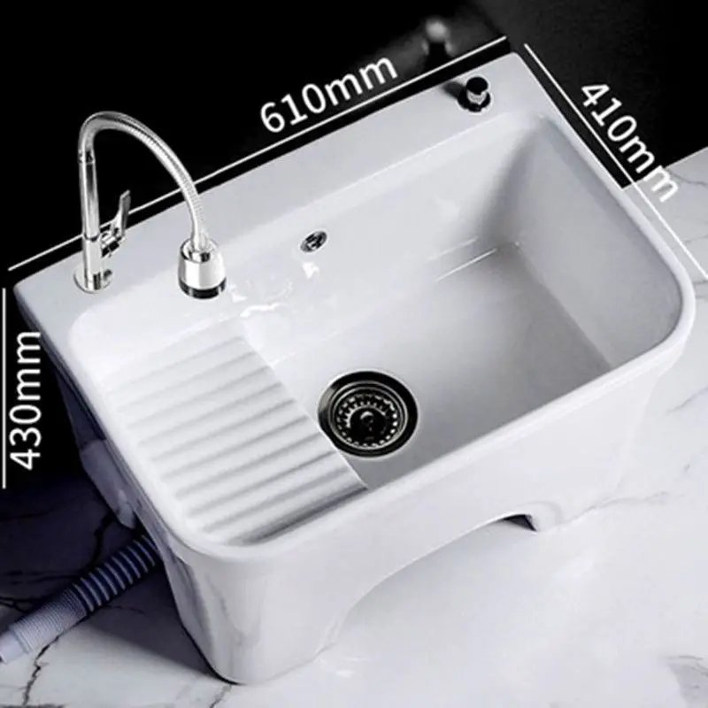 

Умывальник для белья на балконе, смеситель для бассейна, встроенная керамическая швабра для бассейна, большая швабра, умывальник для бассейна с умывальником