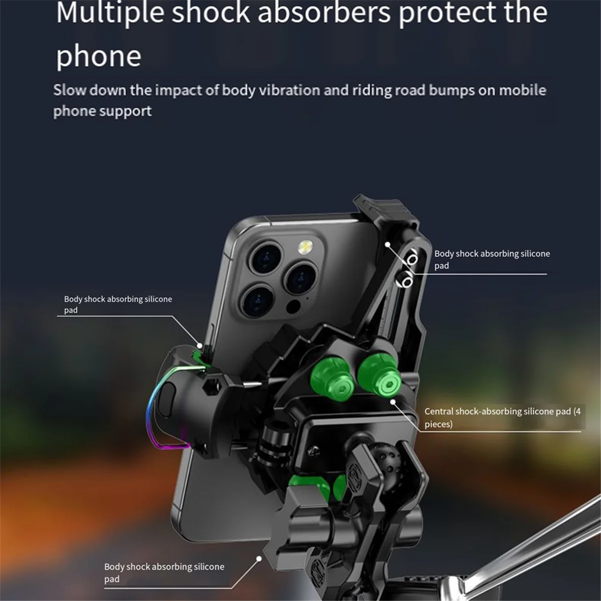 Новая подставка для мобильного телефона на руль мотоцикла, антивибрационная подставка для мобильного телефона, держатели для телефонов для электромобиля, езда на мотоцикле