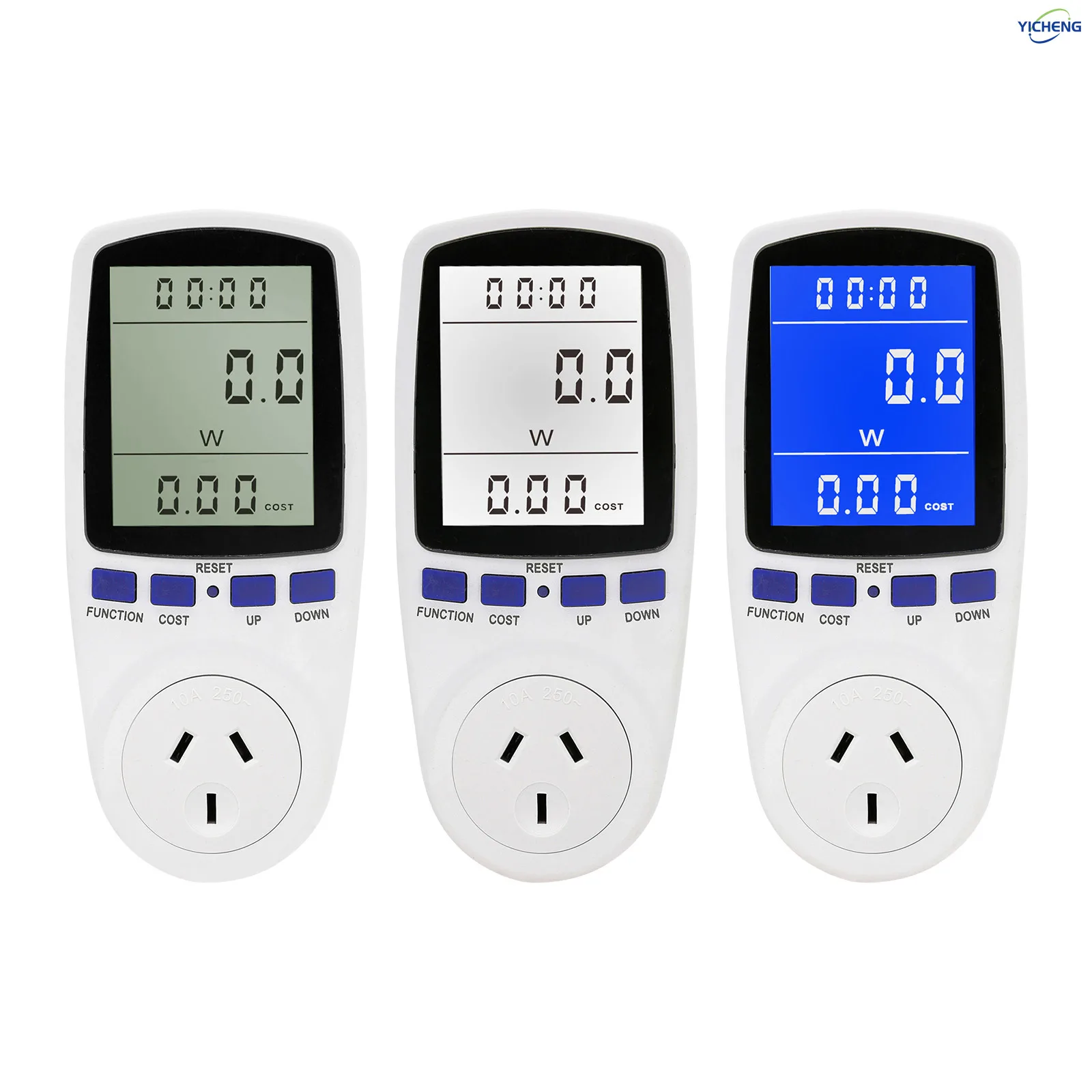 YICHENG Watt Power Meter Plug Home Electrical Usage Monitor Consumption,Energy Voltage Amps Overload Protection,7Modes Display.