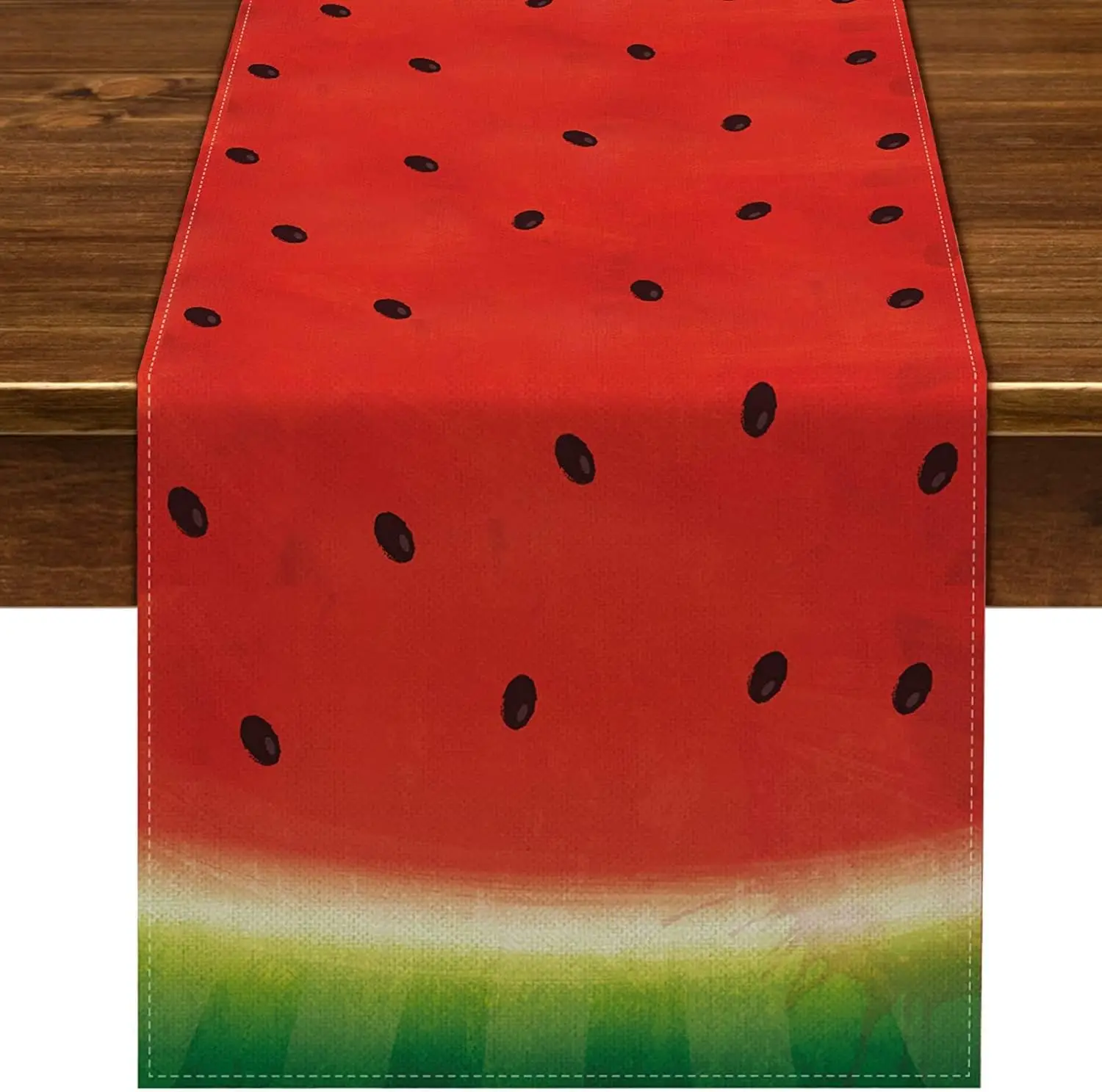 Watermelon Table Runner - 1PC Summer Sweet Girls First Birthday Party Sweet One Fruit Pattern Dining Cover