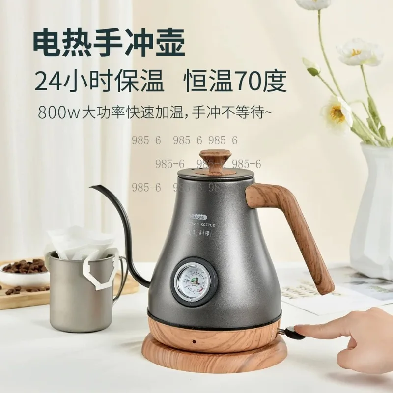 Retro Gooseneck Electric Kettle, 1.0L Stainless Steel with Variable Temp Control for Tea Brewing