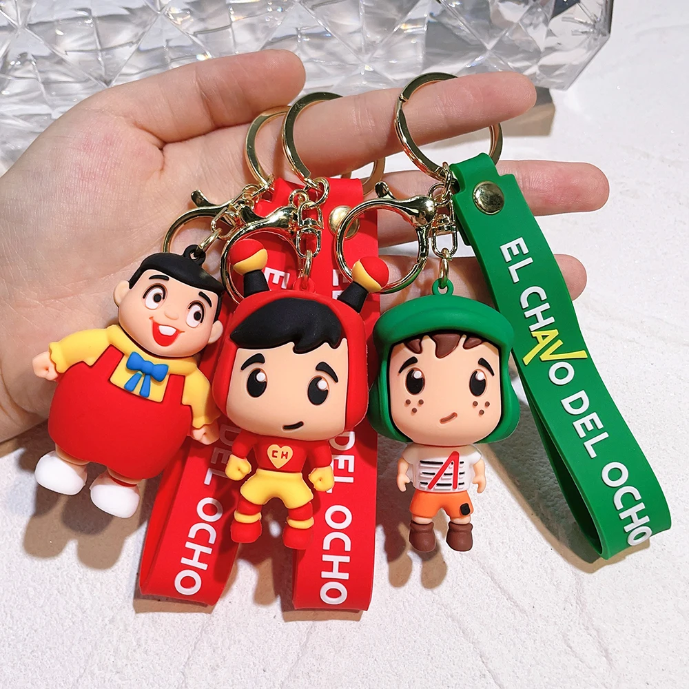 Friday Night Funk Keychain Anime Cute Doll Figure Boys Girls El Chavo Keyring Pendent Key Chain Toy Gift for Kids Men Women Fans