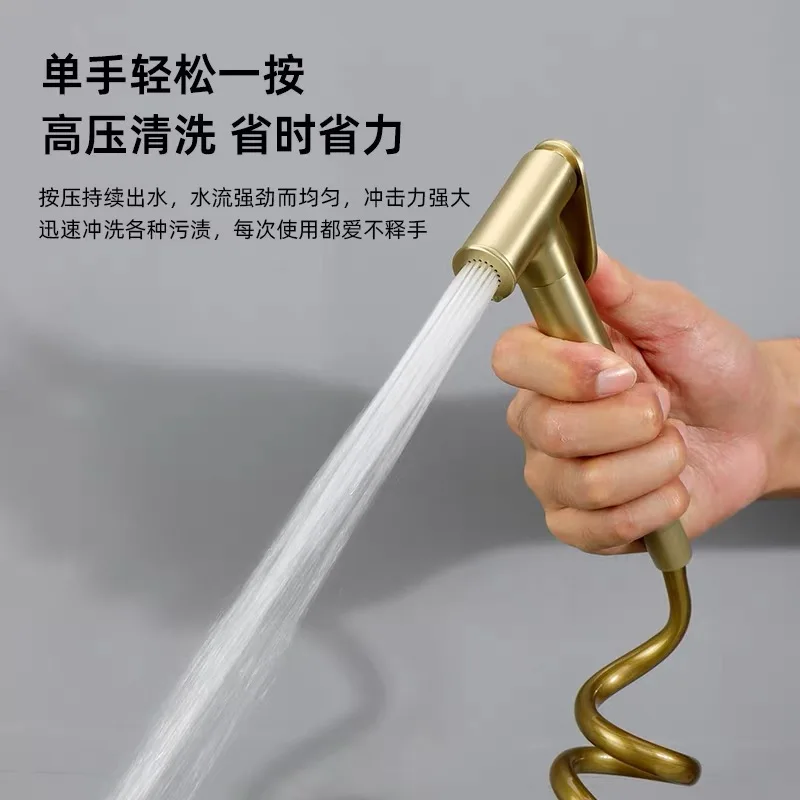 النحاس يده المرحاض بيديت البخاخ مجموعة اكسسوارات الأسود بيديت صنبور للحمام اليد البخاخ دش النفاثة التنظيف الذاتي الذهب