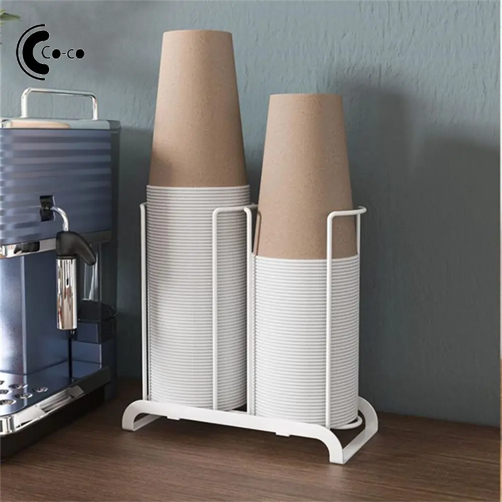 Desktop Paper Cup Holder Convenient Disposable Cup Save Space Improve Cleanliness Household Storage And Collection Tools Desktop