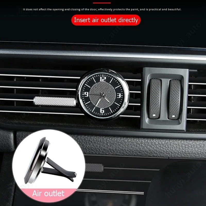 Car Mini Car Clock Air Conditioning Vent Dashboard Decorative Sticker For Toyota GR Sport Corolla Yaris Hilux Agyo Rav4 Camry