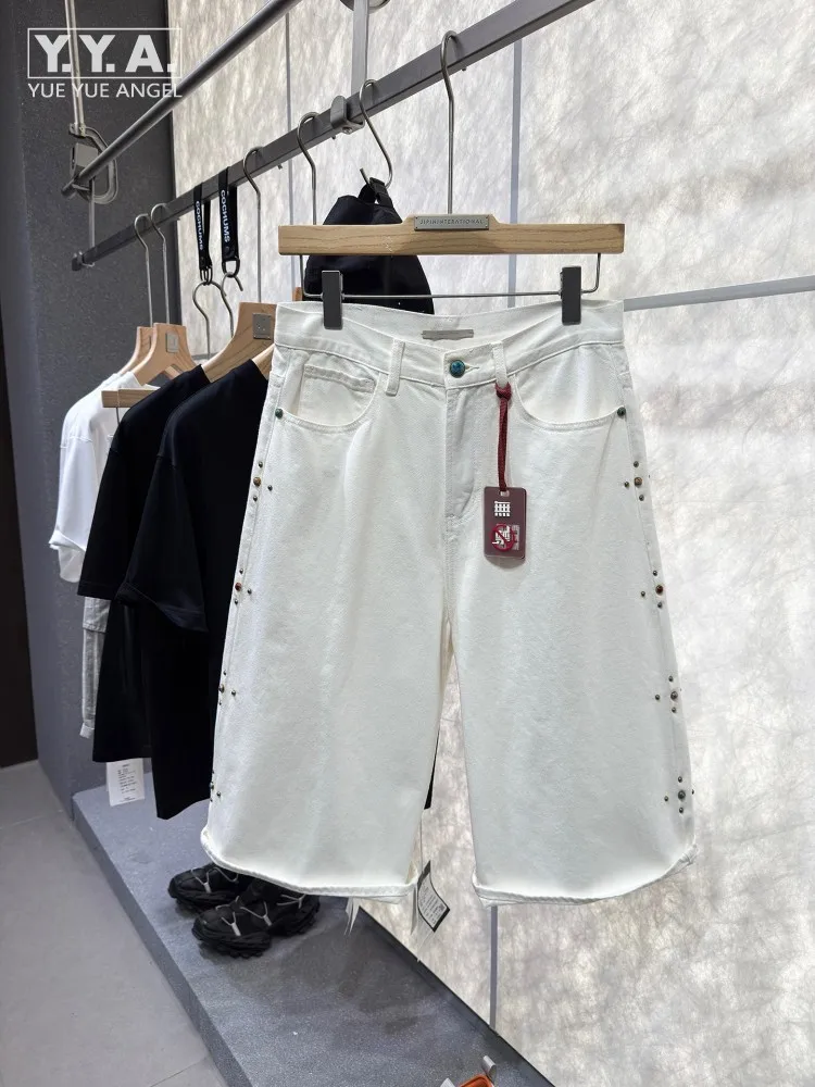 

Лидер продаж, летние мужские джинсовые шорты, хлопковые повседневные короткие брюки длиной выше колена с прямыми ногами и карманами на пуговицах