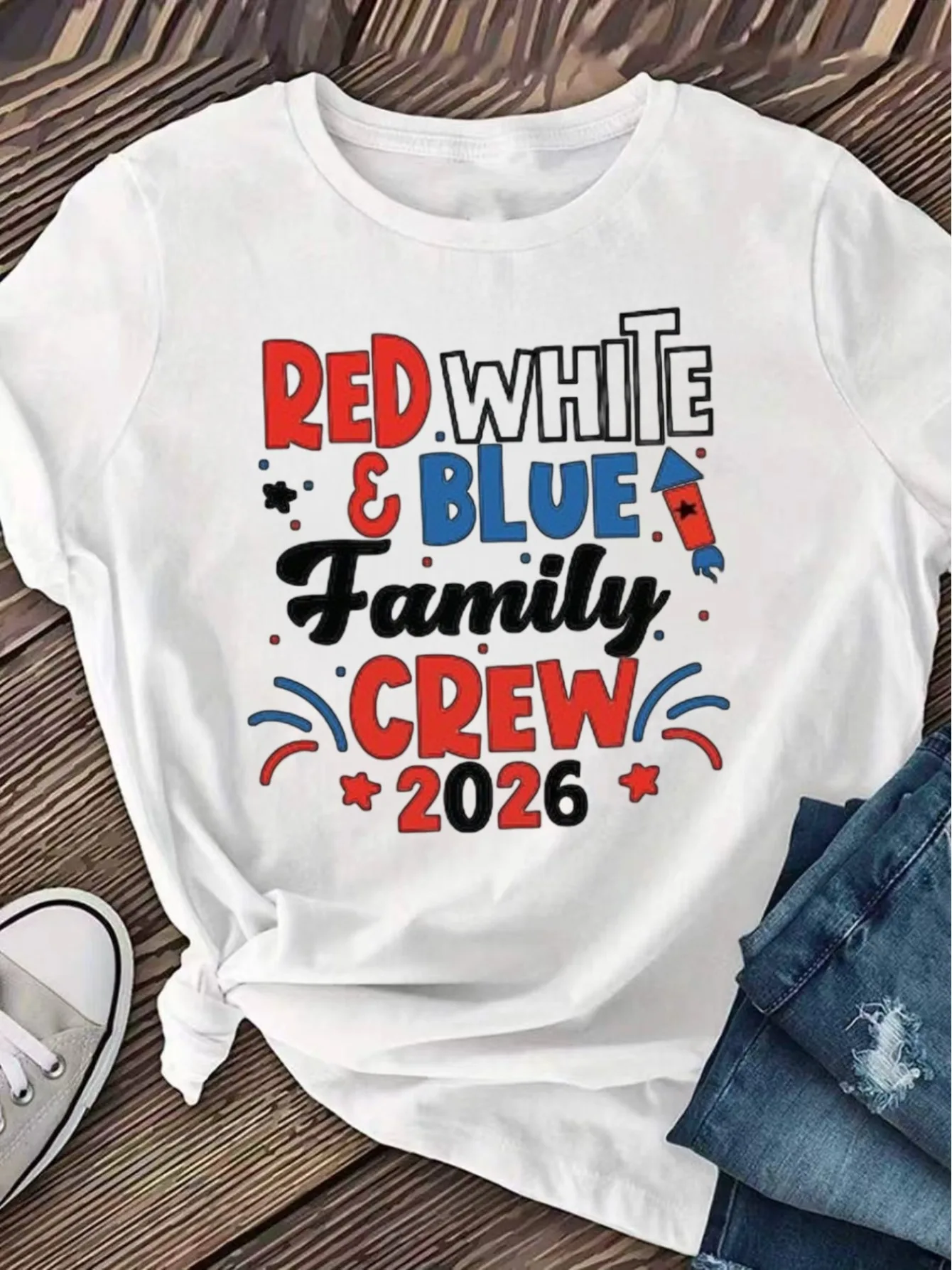 2026 Popular Trend Pattern Street Wear a T-shirt, Stylish Printed, Beautiful Appearance, Soft and Comfortable Material, High-quality, Suitable for American Youth on Independence Day (7.4).