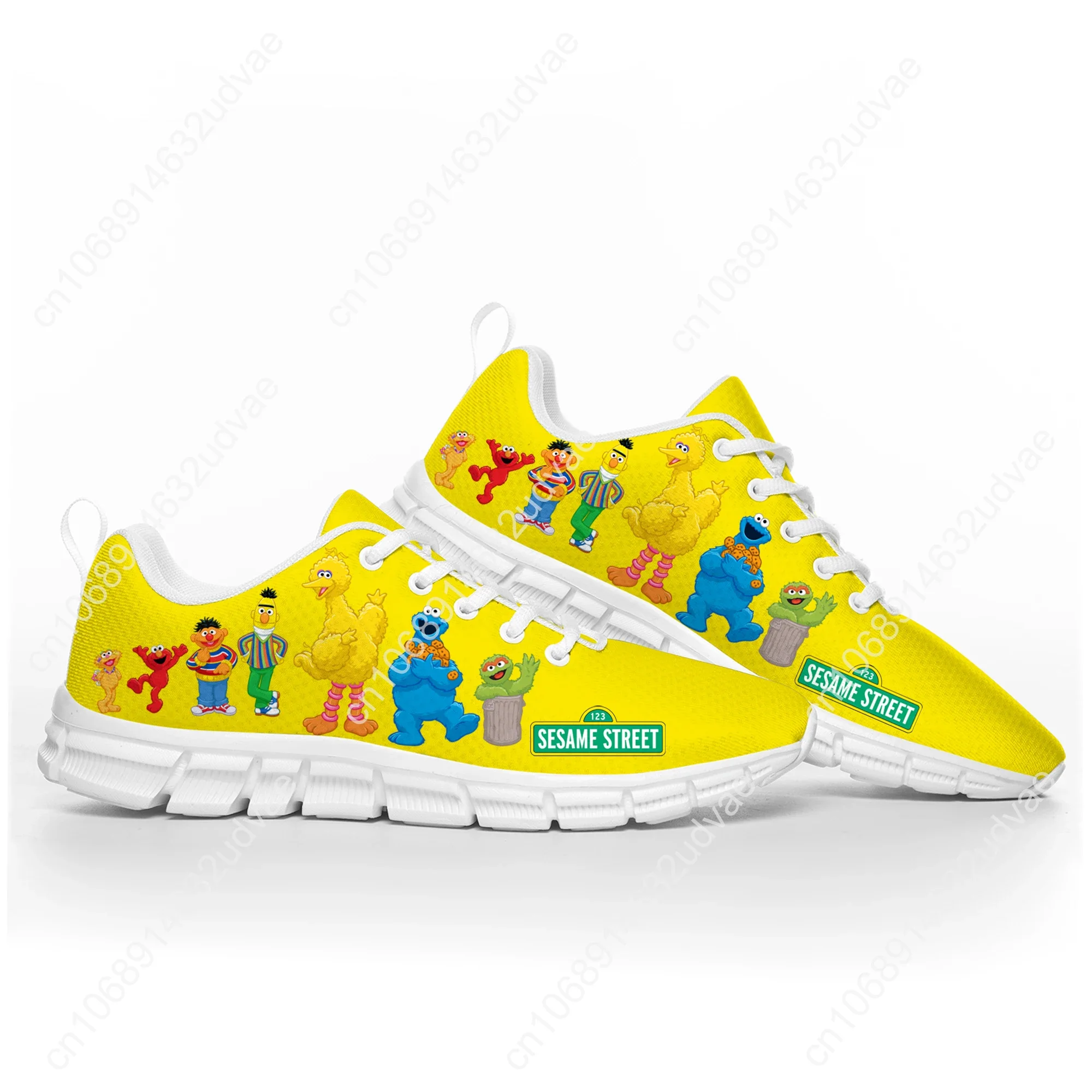 Sesame Street Elmo Cookie Monster Sports Shoes Mens Womens Teenager Kids Children Sneakers Custom High Quality Couple Shoe