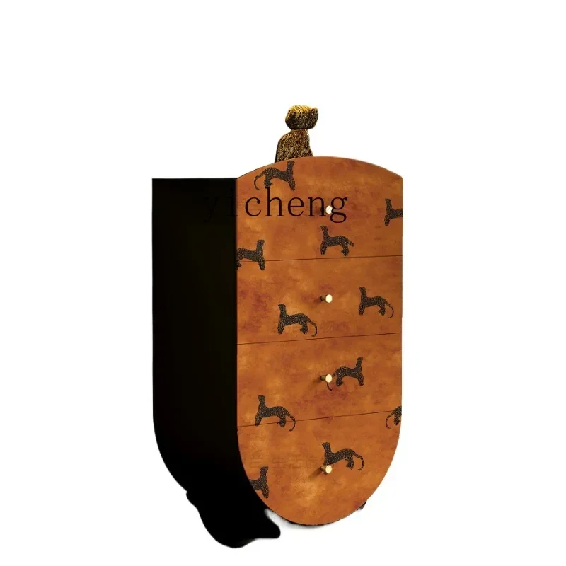 

four-chest cabinet solid wood living room storage decoration household entrance storage integrated vertical cabinet