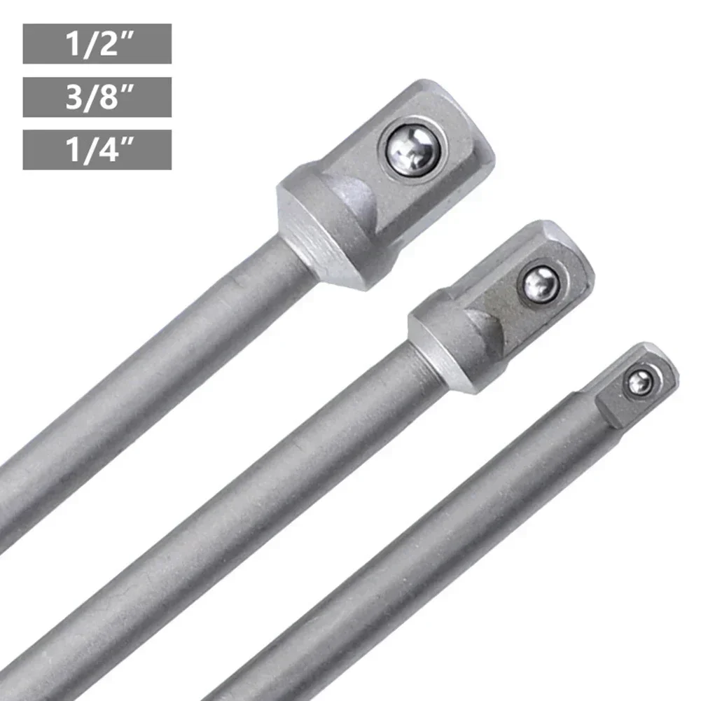 1 Pc Impact Socket Adapter 200/150mm Hex Shank To 1/4 3/8 1/2inch Head Extension Drill Bit Bar For Power Drill Tool Accessories