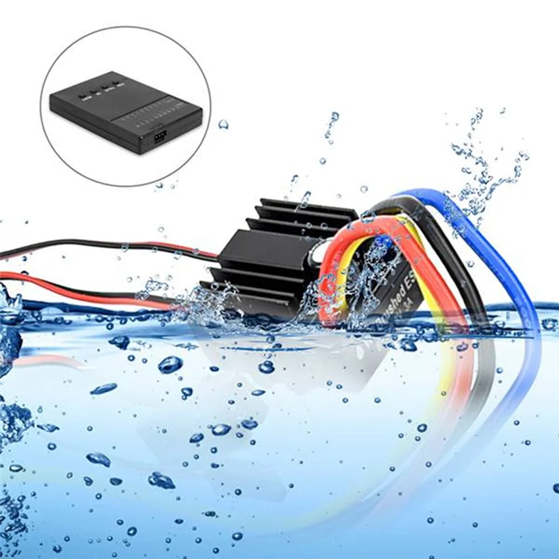 ABWY-80A نحى 1080 محافظ إلكتروني مقاوم للماء ESC استبدال أجزاء الملحقات مع بطاقة البرنامج لمسار 1: 10 1/8 WP