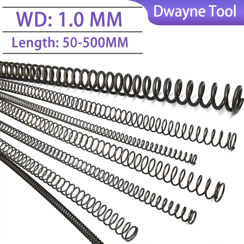 1.0mm Wire diameter 5-20mm OD 65MN Spring Steel Compression Springs 50-500mm Length for Industrial Machinery & Automotive Repair