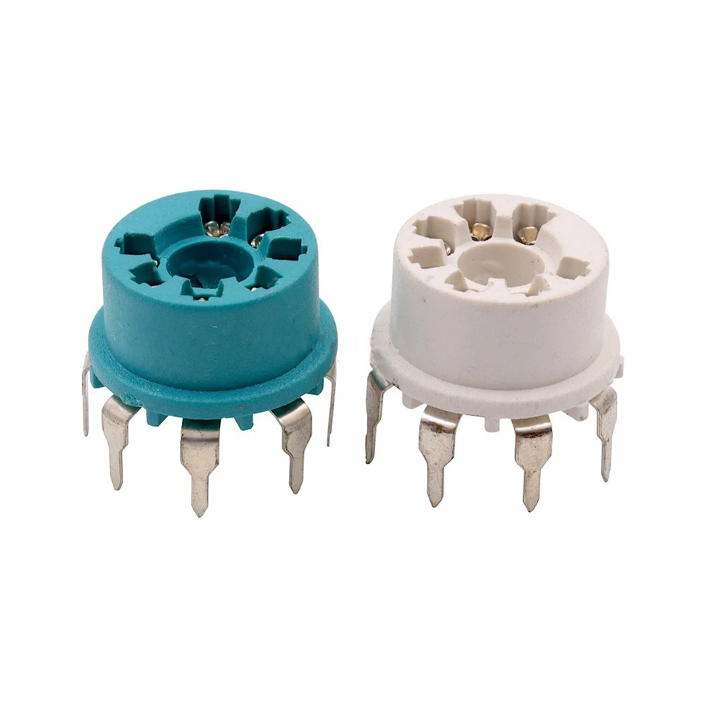 7Pin Plastic Vacuum Tube Socket Valve Base for B&W 6J1 6Z4 6X4 12AE6 6AT6 6BK6 12AV6 6AQ6 6J5 Hifi Audio AMP 10Pcs Blue HOT