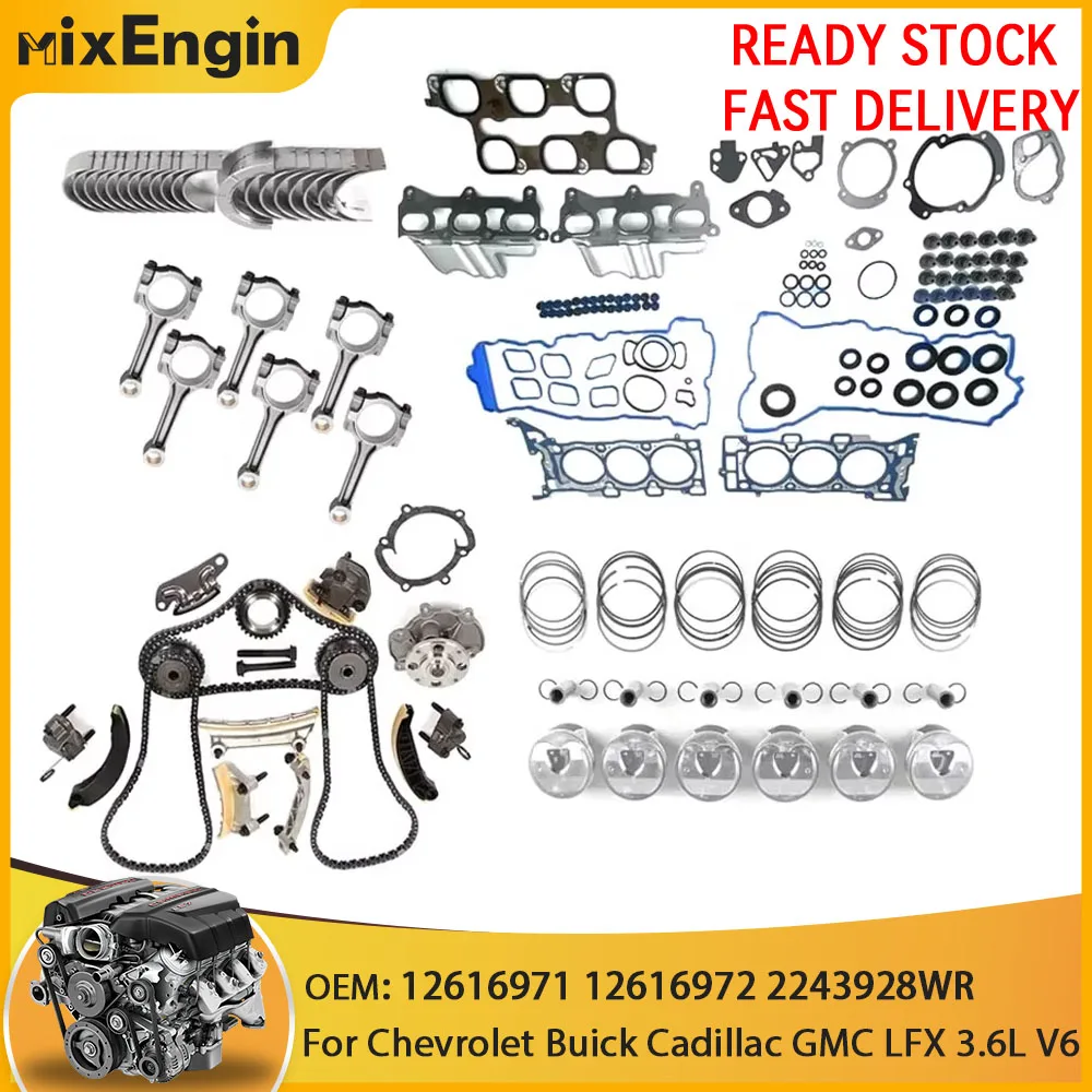 Engine Overhaul Rebuild Full gasket Set Fit 3.6 L For GM Cadillac Enclave Chevrolet Impala Buick GMC LFX LLT 3.6L V6 Gas 09-20