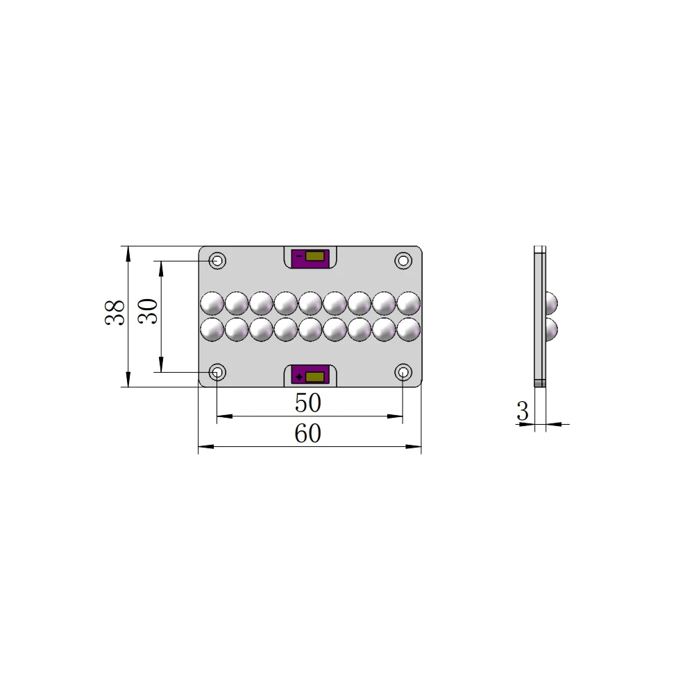 High Power UV Light Module 365nm 395nm Chip UV LED Module For Printer