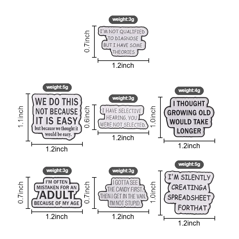 Funny Office Worker Meme Enamel Pins Sarcastic Adulting Quotes Brooches Light Sarcastic Badge Sarcasm Jewelry Gift