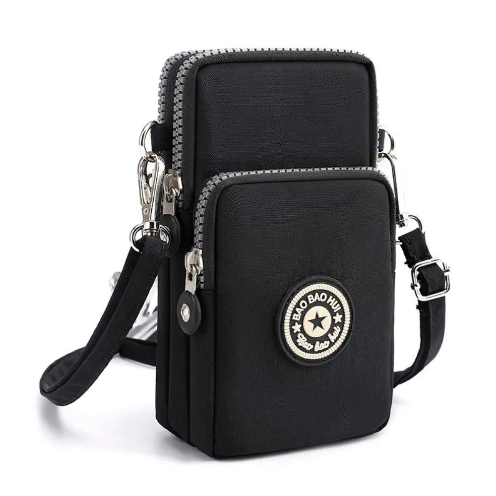 

Purse Makeup Bags Three Zippers Bags Solid Color Small Shoulder Bag Wrinkle Arm Bag Women Crossbody Bag Korean Style Wallets