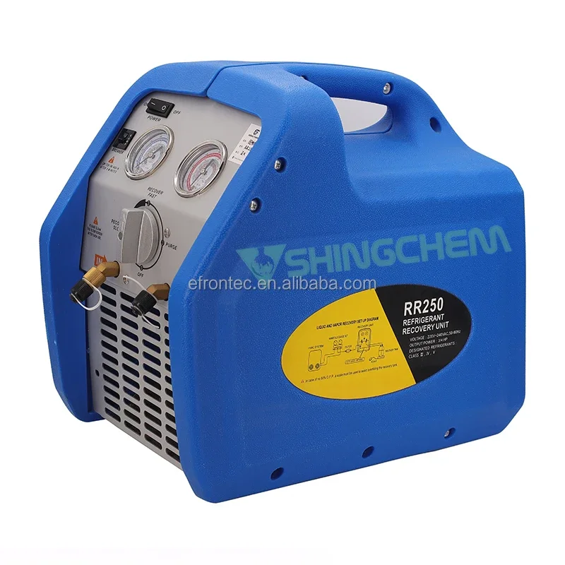 Multi-refrigerant One-Click Efficient Oil-less  Refrigerant Recovery Machine With Instated 4-pole Motor