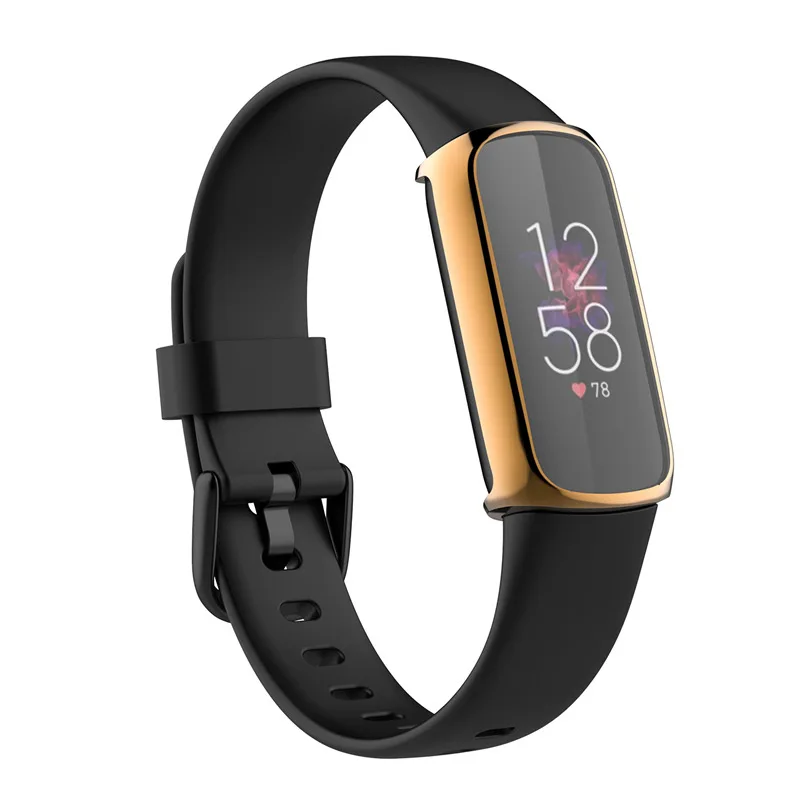 Smart Bracelet Electroplating Protective Shell Full Screen Protector Case For Fitbit Luxe