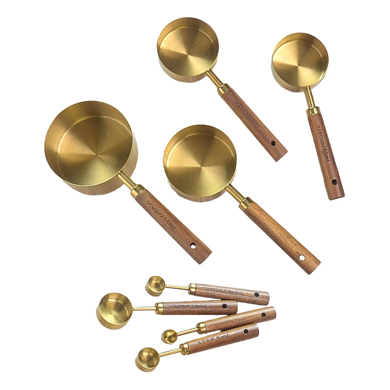 

8x Measuring Cups and Spoons Set Measuring Baking Set Cooking Baking Stackable Mini Measuring Spoons for Coffee Beans Syrups