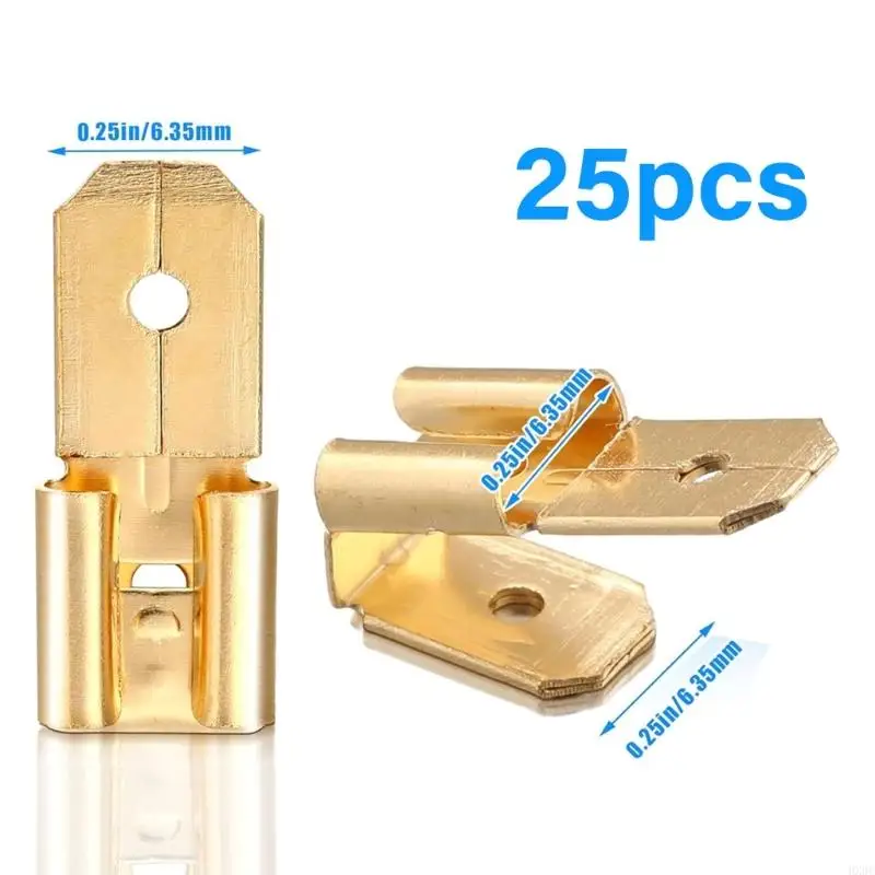 25pcs 3 cách bộ điều hợp đầu cuối uốn cong Bộ dụng cụ bằng đồng Piggybacks Connectors Connectors Ngắt kết nối nhanh HX6C