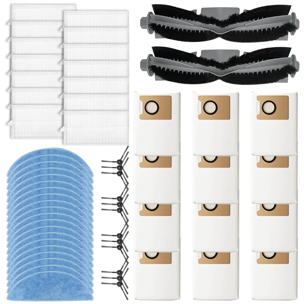 메인 브러시, 사이드 브러시, 필터, 걸레, 먼지 봉투 키트 포함, ECOVACS, YEEDI Y1, PRO PLUS 진공청소기용 먼지 제거 효과