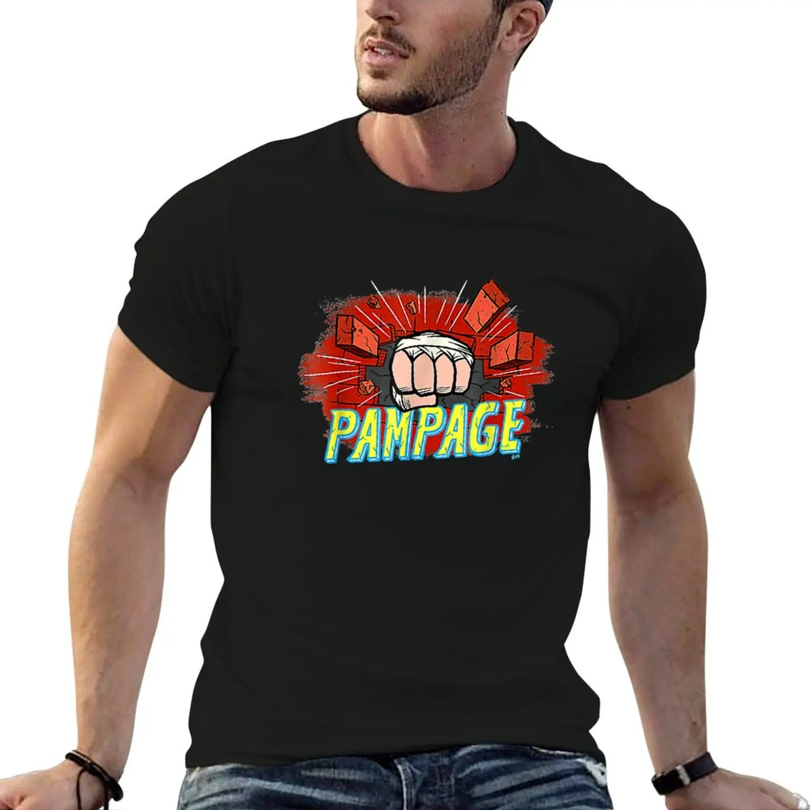

cotton 100% T-Shirt casual man shirts t shirt t Archer-Rampage-Pampage