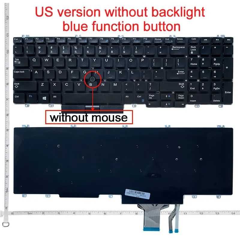 

NEW US laptop keyboard For DELL PRECISION 15-7530 M7530 E7530 7730 7540 7740 7530 Backlit English Black Keyboard