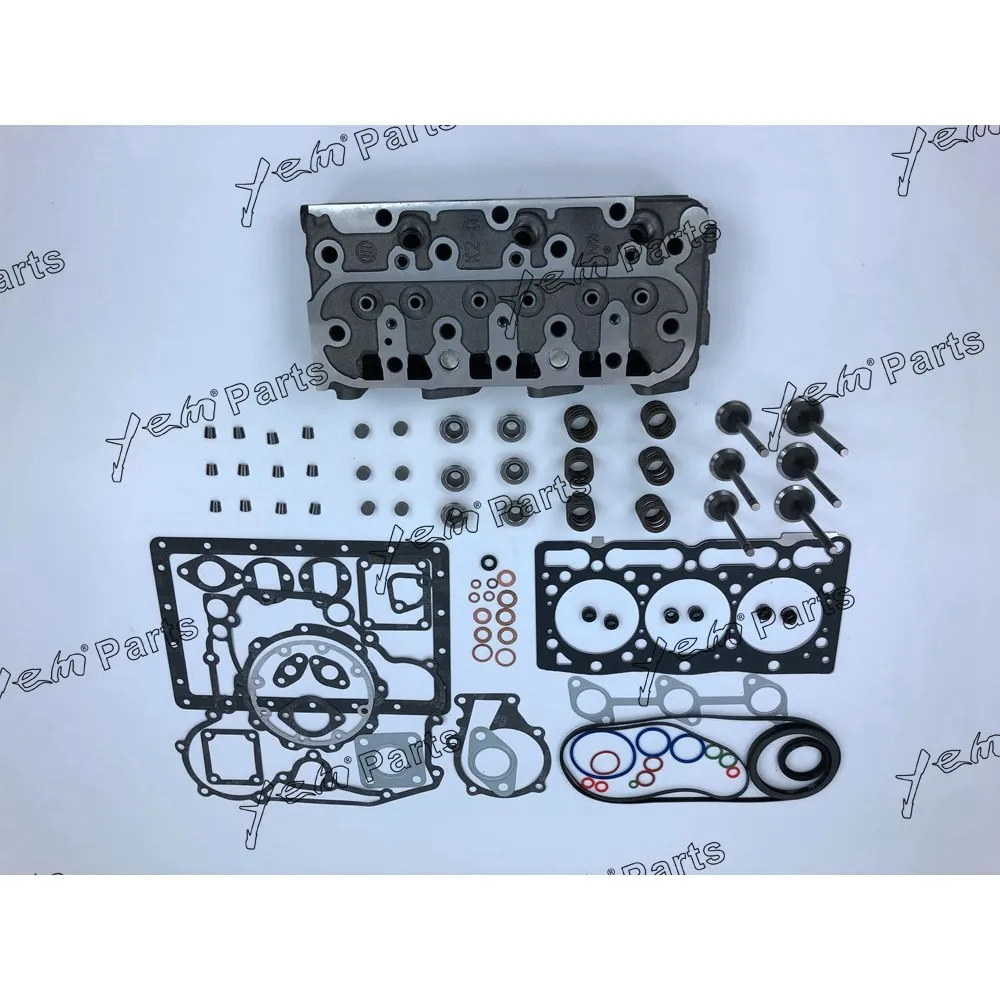 For Kubota D1105 Complete Cylinder Head With Full Gasket Set KX36-2αG KX41G KX41HG KX41Tele KX41-1200 Engine parts