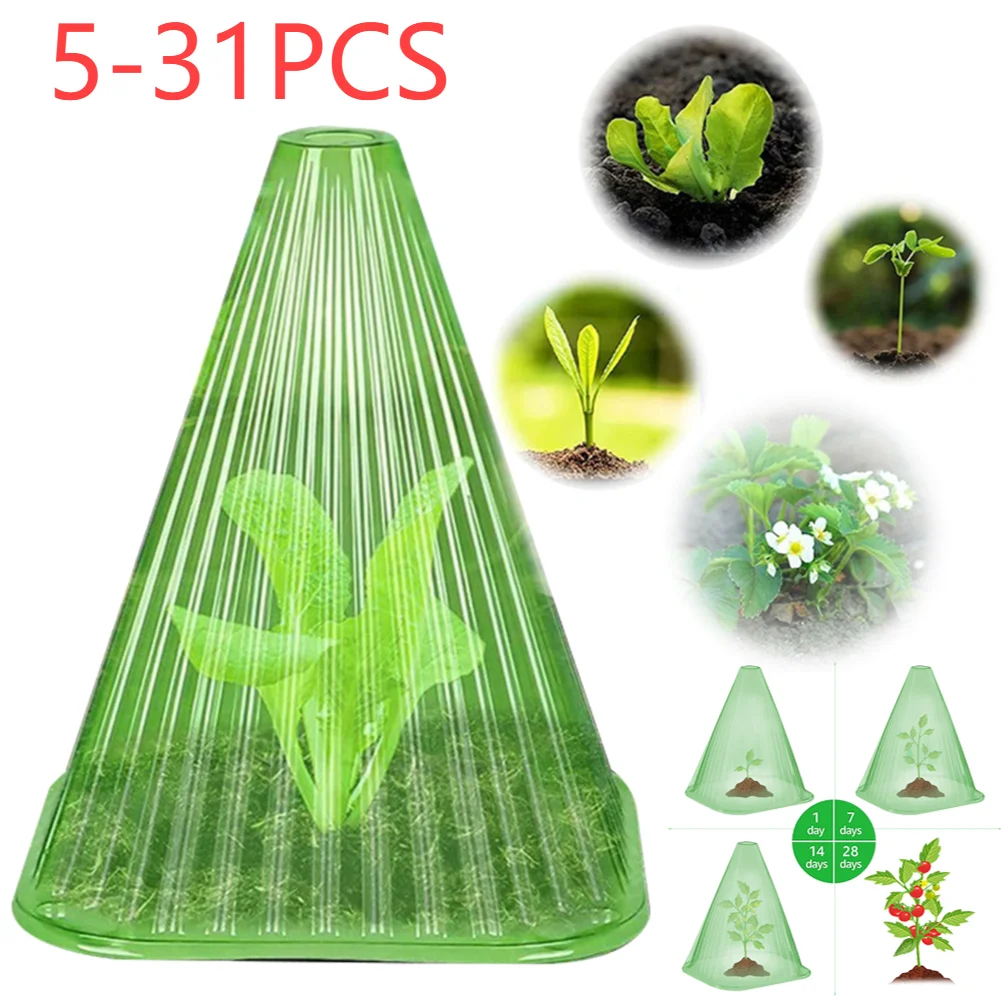 5-31pcs Plant Freeze Protection Cover Plant Covers Garden Cloches Plant Bell Cover With Ventilation Top For Seed Plants Flower