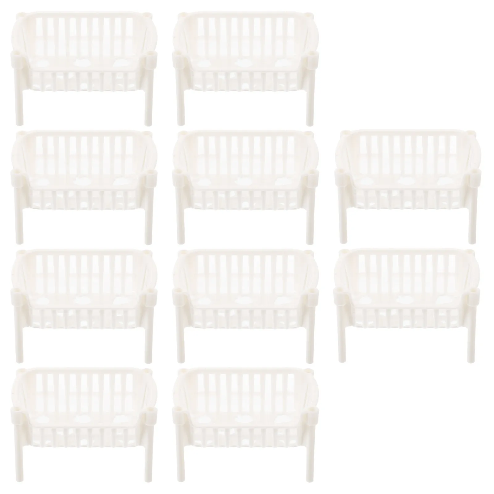 

10Pcs Mini Storage Shelf Mini House Display Rack Exquisite Workmanship Miniature Furniture for Garden Living Room Balcony Decor