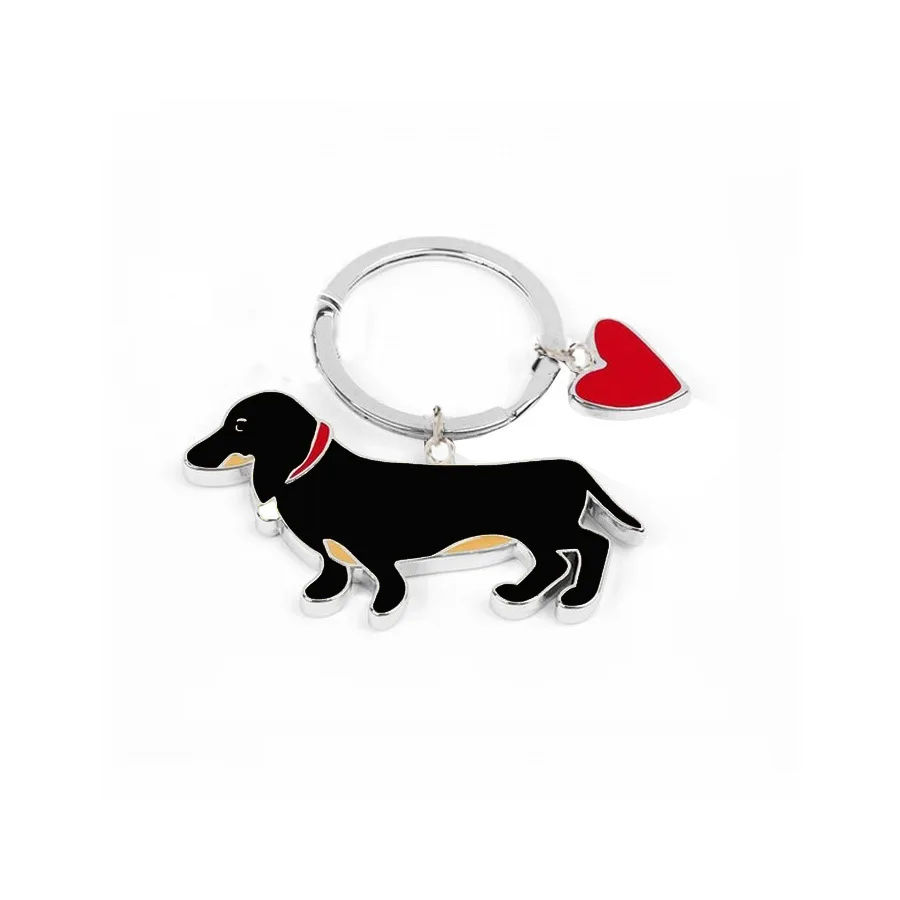 keychain dachshund sausage dogs dachshund heart bone mydog heart Keychain Animal Keyring Jewelry