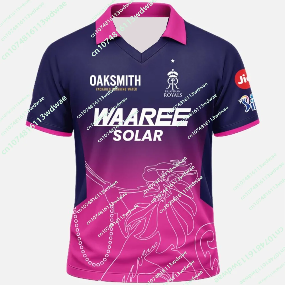 2026 New IPL Rajasthan Royals Cricket Team Jersey Indian Men's Casual Sports 3D Print Adult  For Family Boys Fans Cricket Jersey