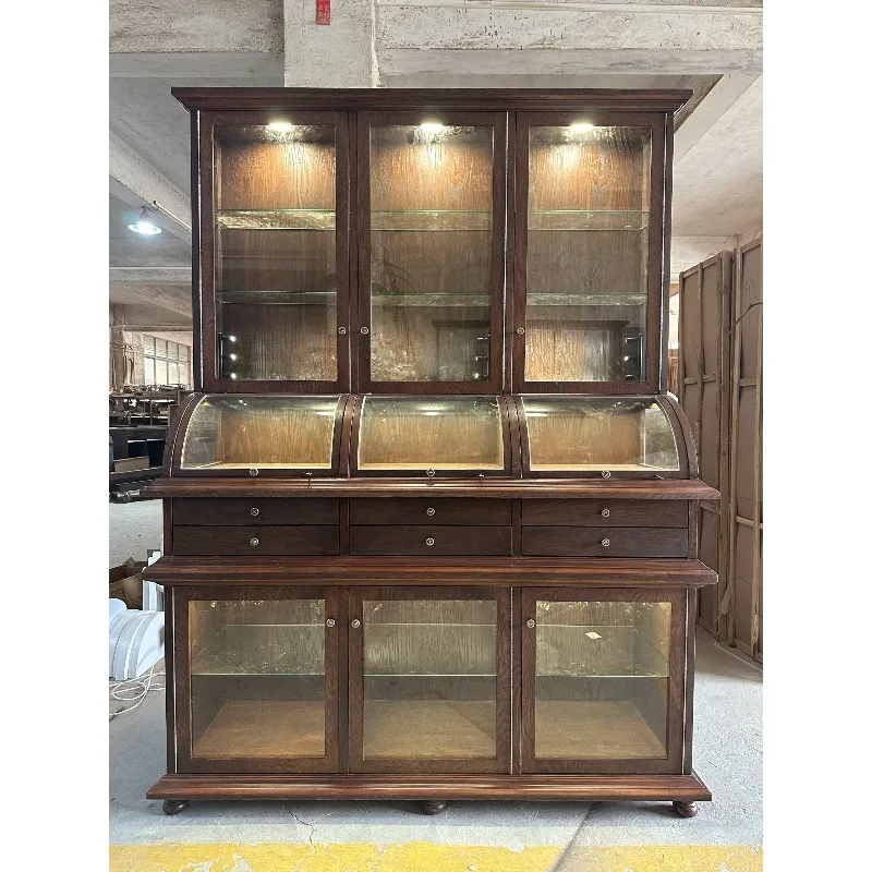 Medieval Showcase Jewelry Cabinet Jewelry Cabinet Antique Wenplay Figuret Homestay Lobby Glass t Retro Disp