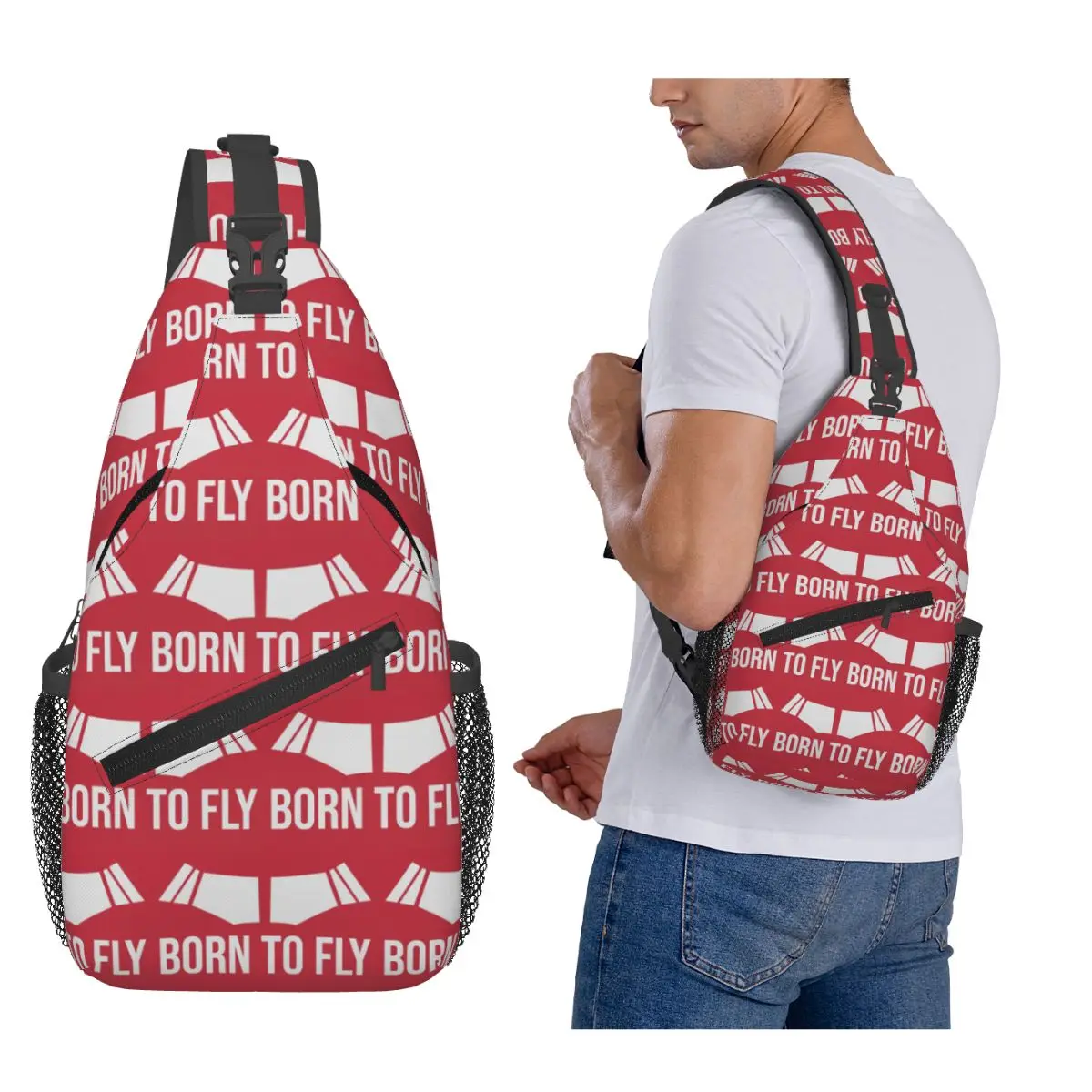

Born To Fly Flight Pilot Flying Aviation Авиатор Нагрудная Сумка Мужской Рюкзак Через Плечо Нагрудная Сумка Походный Рюкзак Сумка На Ремне