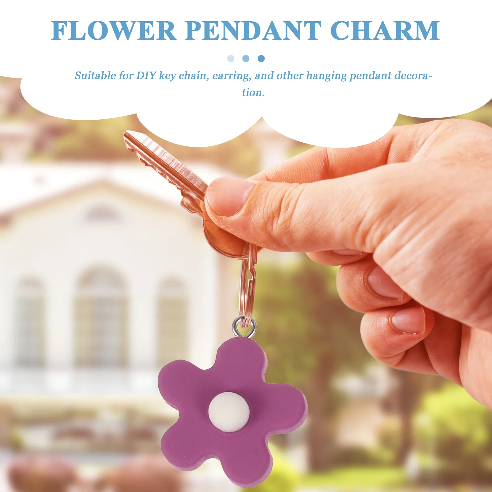 

15pcs Colorful Flower Pendant Charm Diy Jewelry Making Accessories Earrings Bracelet Decor Craft Phone Hanging Durable Safe