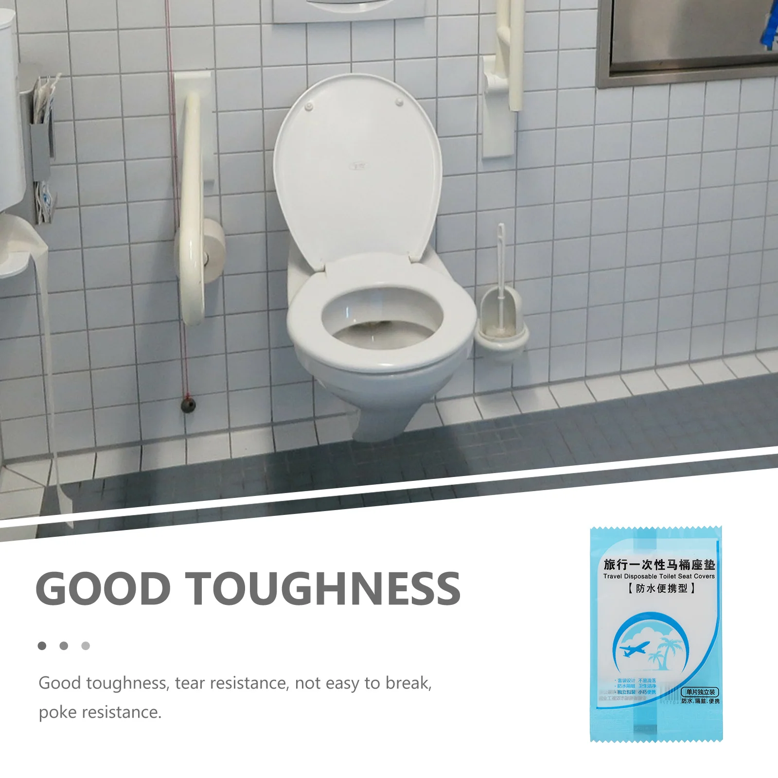 

100Pcs Disposable Toilet Seat Covers Po Film Water Barrier Individually Packaged Portable Travel Home Use Toilet Cover