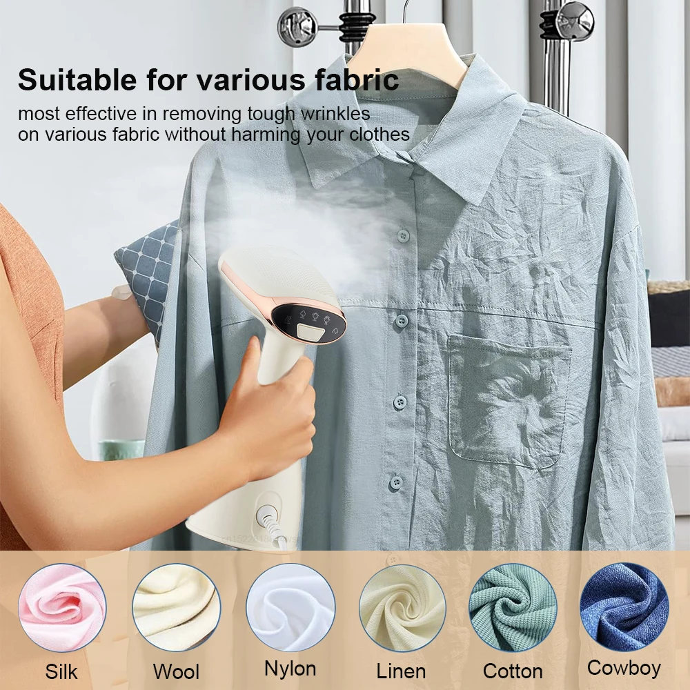 Steam Iron For Clothes Portable Mini Garment Steamer 1500W Powerful Electric Handheld Vertical Steam Iron Clothes For Travel