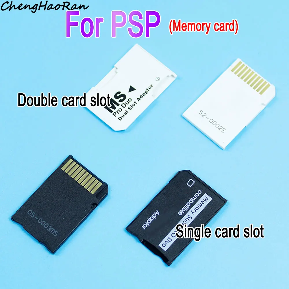 

1 Piece New Single Dual Slot For SD SDHC TF to Memory Stick MS Card Pro Duo Reader Adapter For PSP Adapter Converter Accessories