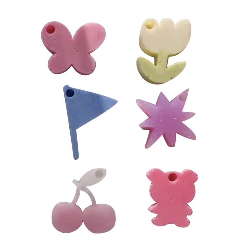 보석 주조 금형, 교수형 구멍이있는 실리콘 펜던트 수지 금형 DIY Crafts Dropship