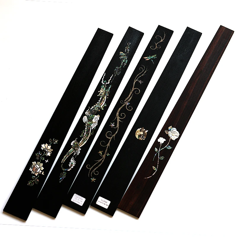 Ebony/rose painted shell inlaid engraving Parquet engraved fretboard ballad classical guitar fingerboard Guitar Making Wood