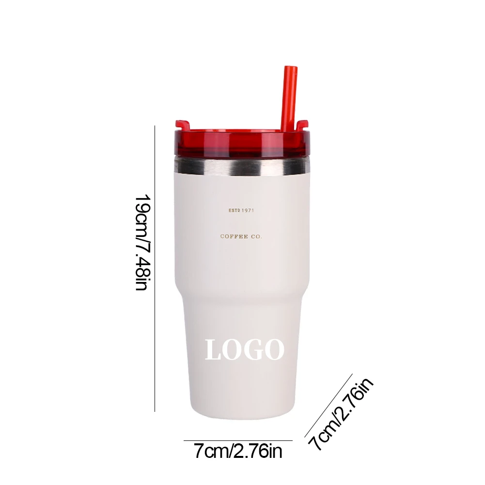 20OZ/591ml Stainless Steel Coffee Cup Travel Thermal Mug Leak-Proof Thermos Bottle Tea Coffee Mug Office Business Style Thermos