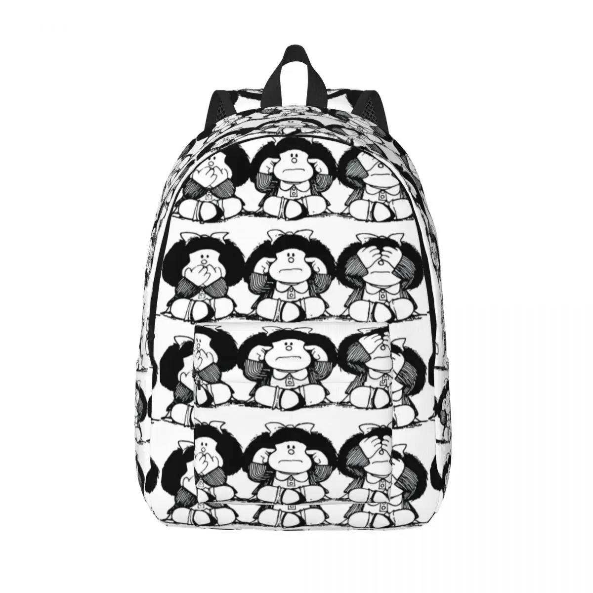 

Mafalda Anime Cute Cartoon Teenage Backpack Sports Student Business Manga Comic Daypack for Men Women Laptop Canvas Bags
