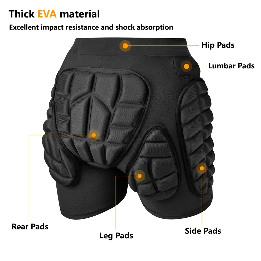 Nuevos pantalones cortos de esquí, Protector de cadera para patinaje, esquí, pantalones cortos de Snowboard, equipo de protección, deporte, MTB, ciclismo, Motocross, cadera, rodilla, coderas