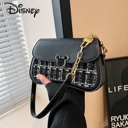 Disney Mickey 2024 New Women's Crossbody Bag Fashionable High Quality Women's Underarm Shoulder Bag High Sense Women's Handbag